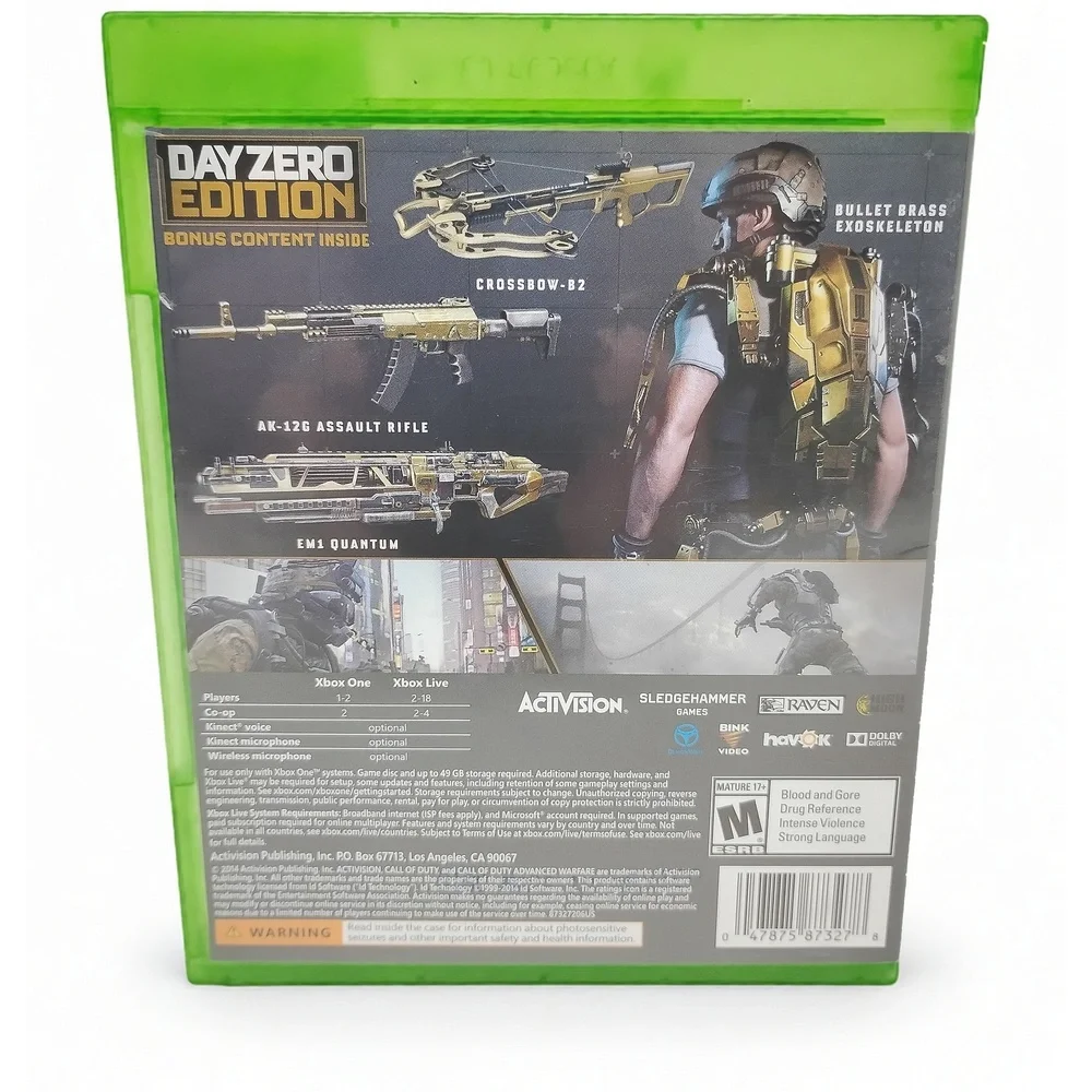 Call of Duty Advanced Warfare Day Zero Edition Xbox One Activision FPS Shooter